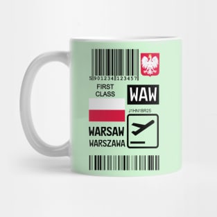 Warsaw Poland travel ticket Mug